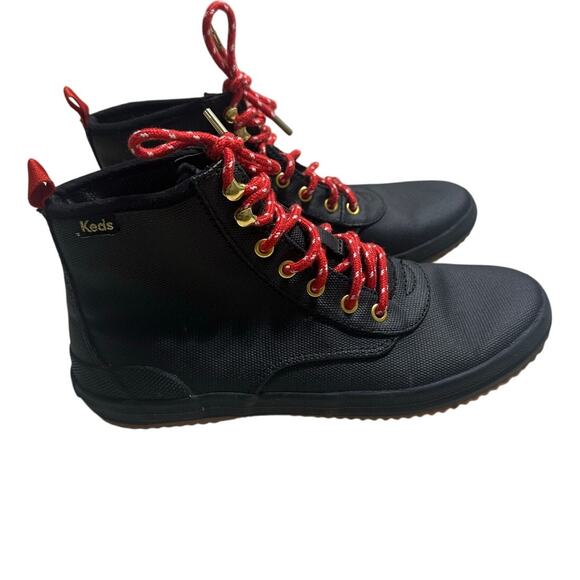 Keds Scout Boot II Women's Size 7M Black Water Resistant Canvas Bootie Lace-Up - Picture 1 of 8